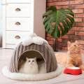 Dog Cat Bed Semi Enclosed Pet Cat Nest for under 6 Catties Pomeranian Kitten.