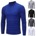 Jodimitty Winter Warm Half High Collar Fashion Thermal Underwear Men Mock Neck Basic T-shirt Blouse Pullover Long Sleeve Top. 
