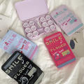 Rose red /Black/Light Blue/Light Purple Contact lens case Convenient 6 boxes Plastic Portable storage 150*92*19mm Eye care kit. 