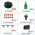 DIY Drip Irrigation System Automatic Watering Garden Hose Micro Drip Watering Kits with Adjustable Drippers Gardening Tool Kit.