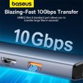 Baseus Type-C USB Hub, 6 Ports Splitter Hub-High Speed 10Gbps USB & Type-C, HDMI, RJ45(1000Mbps) for Laptop PC Computer, PD 100W Fast Charging. 