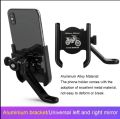Mirror Motorcycle Mobile Phone Bracket Mountain Bike Aluminum Aloe Mobile Phone Holder Easy to Use and Maintain.