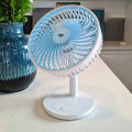 Duration Power DP-7625 Rechargeable Small Table Fan USB Desktop Table Fan PORTABLE  Multi-Angel Adjustable USB FAN. 