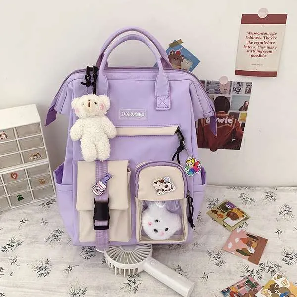 Purple colour bag sale