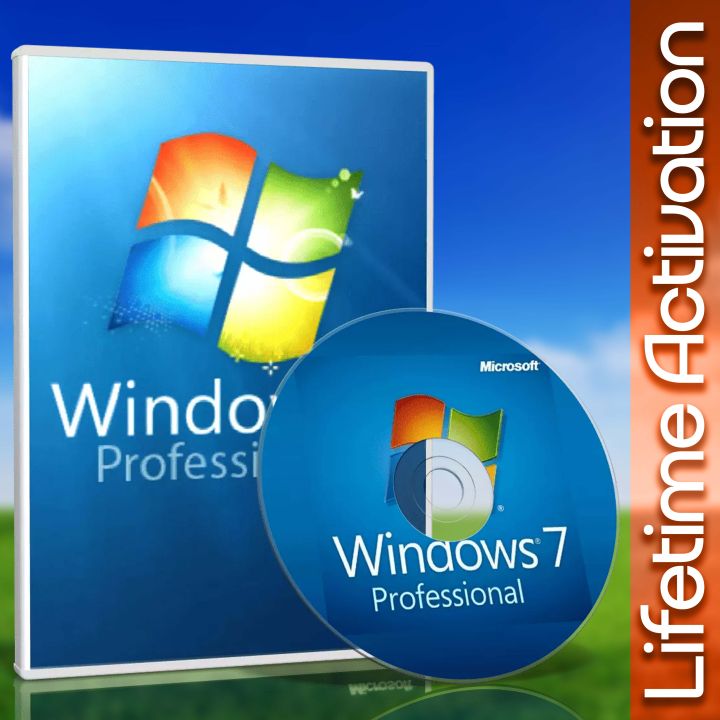 Windows 7 Professional Full Version | Lifetime Activated | Bootable Setup + Genuine License Key | Digital Installation Support