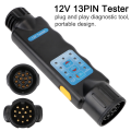 12V 13 Pin Trailer Tester Diagnostic Tools Wiring Check Light Test Plug Socket Adapter Car Truck Caravan Spare Parts Accessories Parts. 