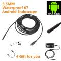 Smart USB EndoscopeJUSTUP 6 LED Waterproof Inspection Camera With 3.5m/16.4ft Snake Soft Wire For PCLaptops And Android Smartphones. 