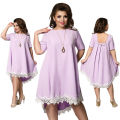 AliExpress ebay amazon lace panels big swing plus size women's dress. 