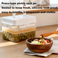 Pickle Container Rectangle Food Fermentation Storage Box for Home Kitchen Jar Airtight Pickle Press Keeper with Handle A. 