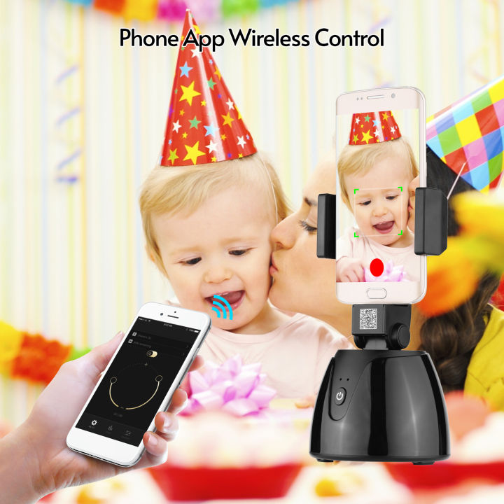 Smartphone%20360%C2%B0%20Smart%20Tracking%20Selfie%20Stick%20Holder%2037%C2%B0%20Tilt%20Object%20Tracking%20Face%20Tracking%20Phone%20Control%20with%20Integrated%20Phone%20Holder%20Universal%201/4%20Thread%20for%20Vlog%20Video%20Making%20-%20Image%208