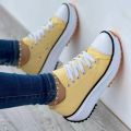 2022 Woman Platform Sneakers Women Casual Shoes Female Canvas Shoes Tennis Ladies Shoes Chunky Sneakers Lace Up Shoe Plus Size. 
