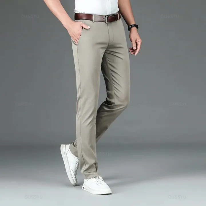 Autumn%20Lyocell%20Men's%20Pants%20Business%20Trousers%20Male%20Fashion%20Sky%20Blue%20Khaki%20Straight%20Casual%20Pants%20Man%20Clothing%20Plus%20Size%2030-40%20-%20Image%205