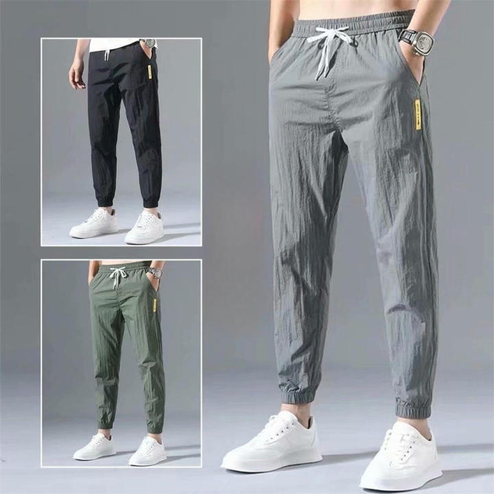 Breathable%20Men's%20Pants%20Comfortable%20Casual%20Ice%20Silk%20Jogging%20Pants%20Loose%20Fit%20Sports%20Summer%20Trousers%20for%20Summer%20Wear%20Athletic%20Apparel%20Casual%20Outfit%20Men's%20Clothing%20Street%20Fashion%20-%20Image%202