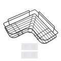 Bathroom Corner Storage Shelves Wall Mounted Rack Shampoo Holder Iron Shower Drain Basket Punch-Free Organizer Bath Accessories_ Xaey. 