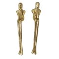 Face solid tube metal creative small gold man cabinet handle brass satin drawer handle kitchen furniture hardware. 