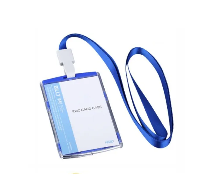 Reap%207117%20Plastic%20Blue%20ID%20Card%20holder%20for%20employee%20with%20lanyard,%20badge%20holder%20for%20business%20-%20Image%202