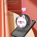 1/2/3PCS Mini Rechargeable Cartoon Animal Hanging Neck Fan USB Portable Leafless Low Noise Small Fan for Summer Students.