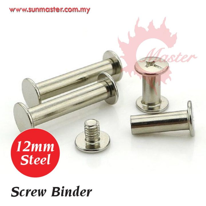 12mm Screw Binder (1s) BRASS BINDING INTERSCREW + EXTENSION Metal Interscrews Book Binding Screw