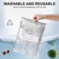 10 Pcs/Bag Aluminium Foil Bag Reusable Freezer Zip Lock Safe Large Capacity Fresh-keeping Lock Freezer Bag.