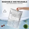10 Pcs/Bag Aluminium Foil Bag Reusable Freezer Zip Lock Safe Large Capacity Fresh-keeping Lock Freezer Bag.