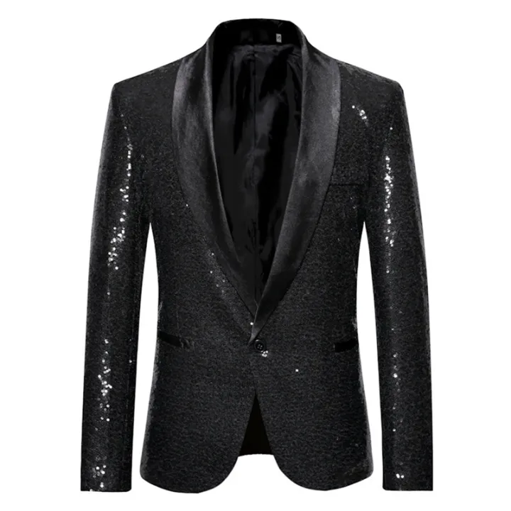 Men's%20Shiny%20Sequin%20Blazer,%20One%20Button%20Tuxedo%20Suit%20Jacket%20for%20Party,%20Wedding,%20Banquet,%20Prom%20-%20Image%203