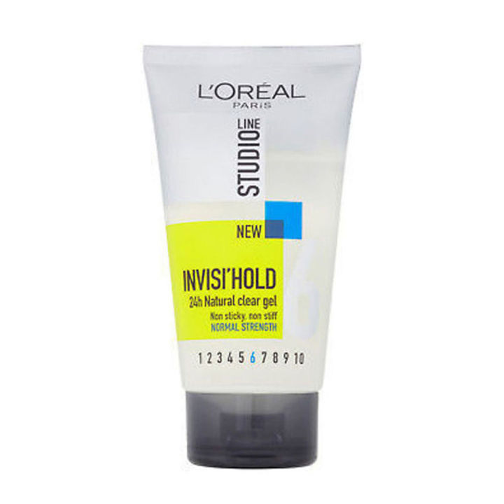 150 ml Loreal Paris Normal Strength Invisible Hold 6 hair gel International Belgium product used for male