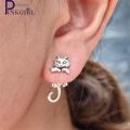 1Pair Fashion Retro Cute Cat Stud Earrings / Ladies Funny Animal Dangle Earrings / Wedding Party Minimalist Ear Jewelry Accessories.