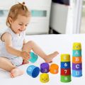 Children Puzzle Pyramid Tower Cup Stacking Duck Toys Baby Montessori Educational Beach Kids Pool Bathtub Toy 0-12 Month Boy Gift.
