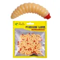 50 Pieces 1inch Maggot Baits Bread Worm Fishing Lure Plastic Fresh Water Fishing Bait. 