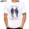 Fixie Fixed Gear Bicycle Cycling Cat Punk Rider T-Shirt New Summer Men Short Sleeve Funny Bike Sport White Casual Boy Tees Tops. 