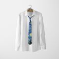 New Van Gogh Oil Painting Tie For Men Star Moon Night Retro Fun 8cm Wide Slim Necktie Accessories Daily Wear Wedding Party Gift.