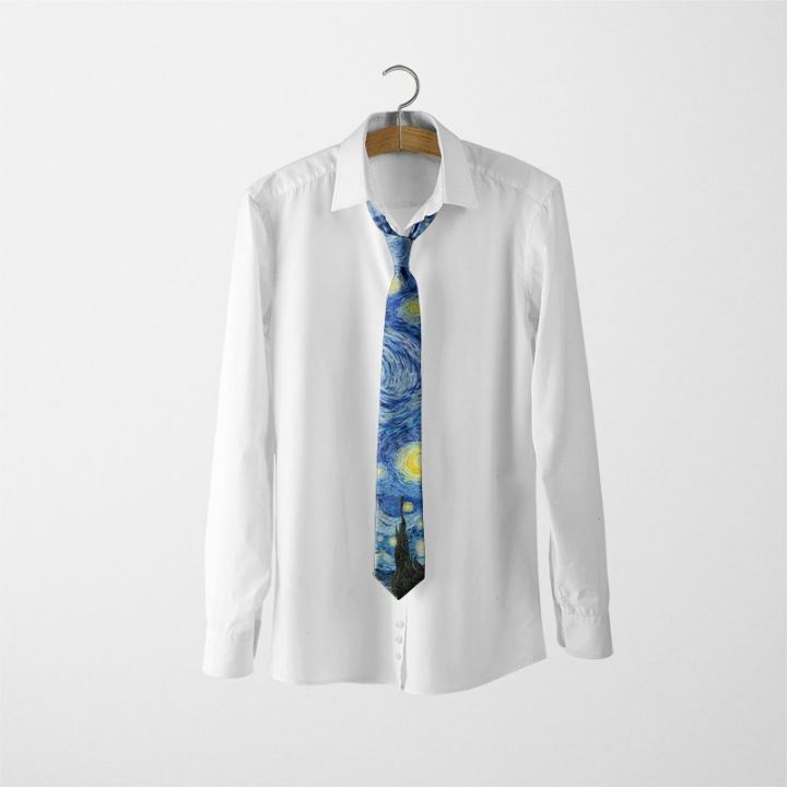 New%20Van%20Gogh%20Oil%20Painting%20Tie%20For%20Men%20Star%20Moon%20Night%20Retro%20Fun%208cm%20Wide%20Slim%20Necktie%20Accessories%20Daily%20Wear%20Wedding%20Party%20Gift%20-%20Image%204