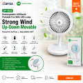 DP-7632 LED Light Portable Rechargeable Fan (4000mAh).