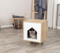 Cat House TRIXIE Isa Indoor Cat Condo, Modern Cat Bed Side Table & Nightstand, Cat Hideaway Cave without Cozy Cushion16x20. 