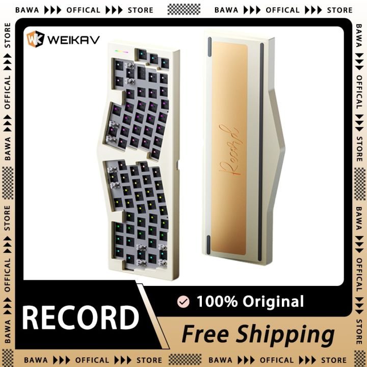 Weikav Record 68-Key Keyboard Alice Aluminium Mechanical Customized Keyboard Kit Hotswap Dynamic Rgb Gaming Ergonomic Mac Office