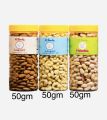 Nuts combo cashew nuts 50 - gm, Almonds - 50gm, Pistachios - 50gm. 