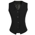 Slim Short Career Formal Women's Vest Black Gray Red Gilet Femme Waistcoat Sleeveless Jacket Office Lady Waistcoat Work Wear 5XL.