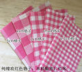 Cotton Plaid Cloth Clothing Fabric Black and White Red White Small Check Shirt Tablecloth Curtain Handmade DIY Fabric.