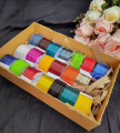 Wonderful Gift Combo Reshmi Churi Indian Glass bangle 12 Dozen and 6 dozen for girls - Multicolor. 