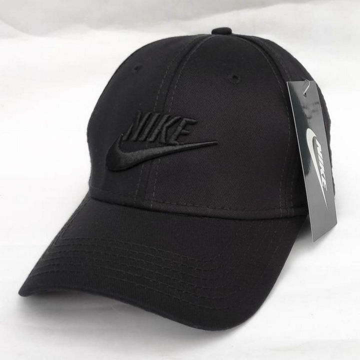 Full Black Logo Embroidery Curved Baseball Cap For Men