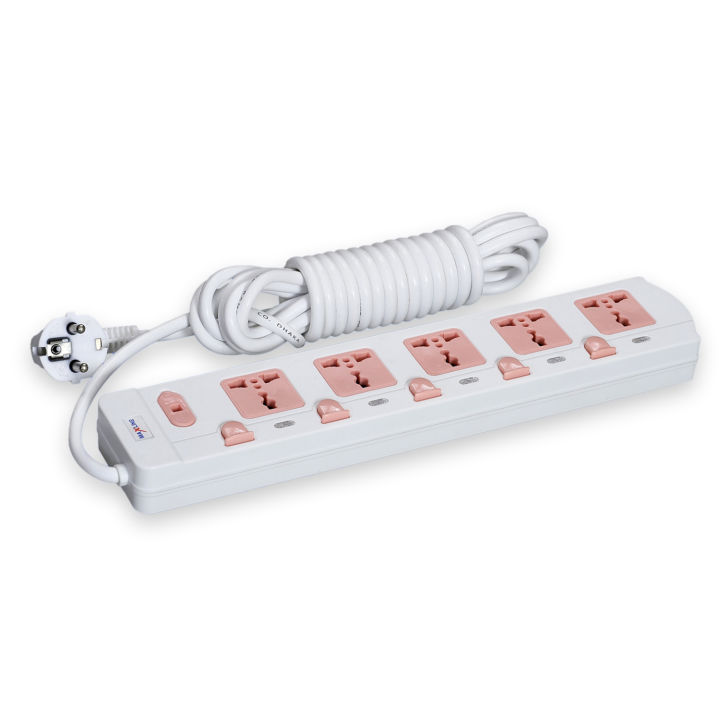 Maxline%205%20Gang%20Multi%20Extension%20Socket%20Model:%20ML-358-2%20Pin%20Plug/%203%20Miter%20Wire%20-%20Image%203