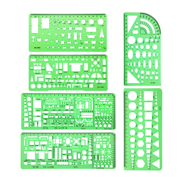 6%20Pieces%20Plastic%20Measuring%20Templates%20Building%20Formwork%20Stencils%20Geometric%20Drawing%20Rulers%20for%20Office%20and%20School,Green(null).%20-%20Image%202