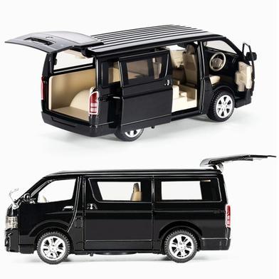 1:32 Toyota Hiace Van Diecasts Alloy Car Luxurious Simulation Toy Vehicles Metal Car 6 Doors Open Model Car Sound Light Toys