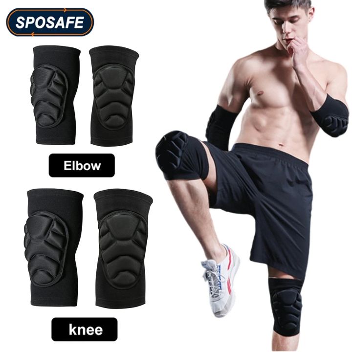 1Pair Thickening Elastic Knee Elbow Pads Extreme Sports Kneepad Brace Support Men Women Volleyball Dancing Yoga Knee Protector