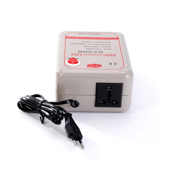 Voltage%20Transformer,%20500%20Watt,%20Step%20Down,%20220%20Volt%20to%20110%20V%20Power%20Converter,%20White%20-%20Image%203