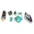 CH341A BIOS USB Programmer SOP8 DIP8 1.8V Conversion Socket 8-Pin Test Clip Set for or Motherboard.