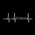 life goes on Bumper Stickers Creative Cute Funny Electric Car Motorcycle Heartbeat Rear Window Glass Automobile Sticker Bumper Stickers Paper. 