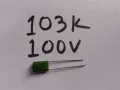 10Pcs- Metallized Polypropylene Film 2A103J Capacitor 10nF 100V Mylar Polyester Film. 