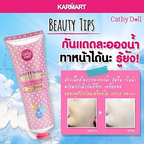 Cathy Doll SPF 50 Whitening Sunscreen L-glutathione Magic Cream - 60ml