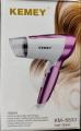 Kemey KM-6833 Cool and Hot 2 in 1 Electric Foldable Hair Dryer for Women - Hair Dryer - Hair Dryer. 